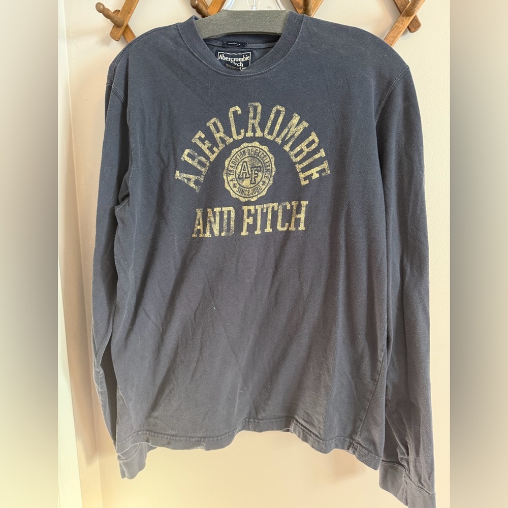 Vintage Abercrombie & Fitch Muscle Fit Long Sleeve Graphic Tee - Large
